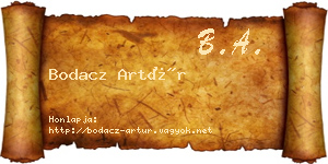 Bodacz Artúr névjegykártya